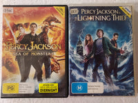 Percy Jackson Sea of Monsters + Lightning Thief - DVD - used