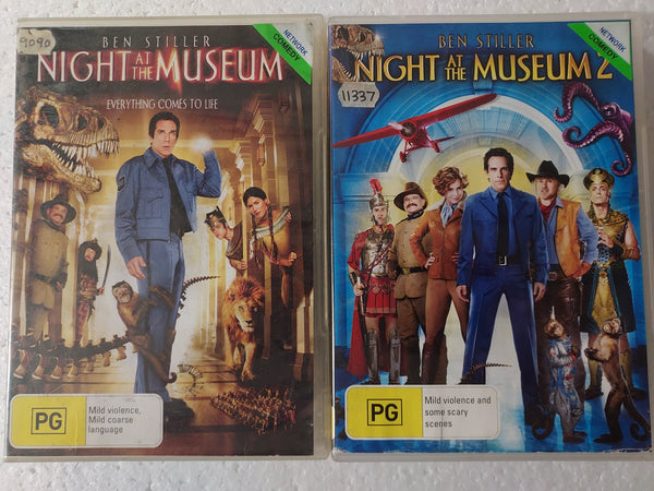 Night at the Museum 1 & 2 - two disc set - DVD - used