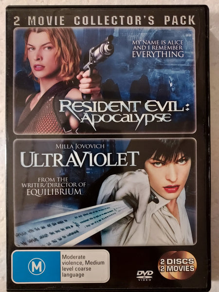 Resident Evil Apocalypse + Ultraviolet - DVD - used