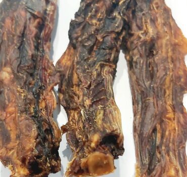 Dried Kangaroo Lumber Split 23cm 12 pc dog treat