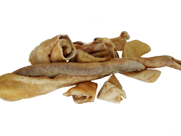 Dried Kangaroo Tail Skin Twisted 1kg dog treat