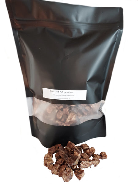 Dried Lamb Lung Crumble Cubes 190g dog treat