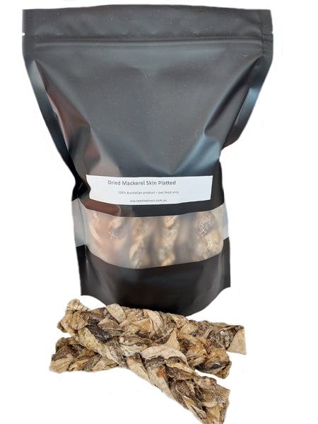 Dried Mackerel skin platted 330g dog treat