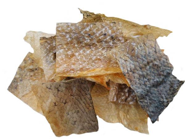 Dried Salmon Skin Chips 1kg dog treat