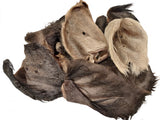 Dried Beef Cow ears with hair small 10pc Australian pet dog chew treat