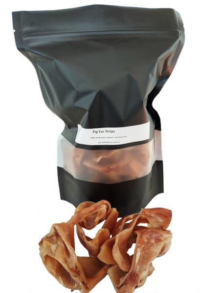 Dried Pig Ear Strips 350g dog treat