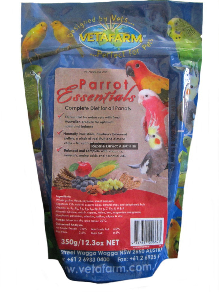 Vetafarm Parrot Essentials 350g Reptile Direct Australia