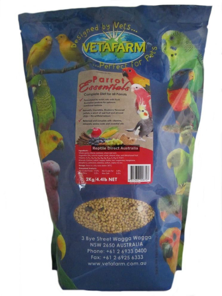 Vetafarm Parrot Essentials 10kg Reptile Direct Australia