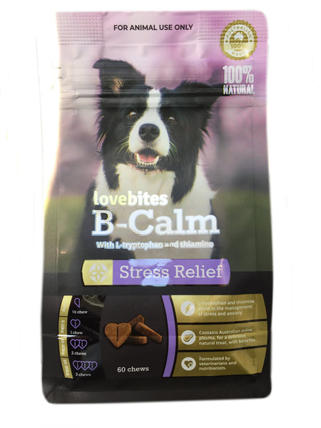 Vetafarm Lovebites B-Calm 60 chews natural stress relief